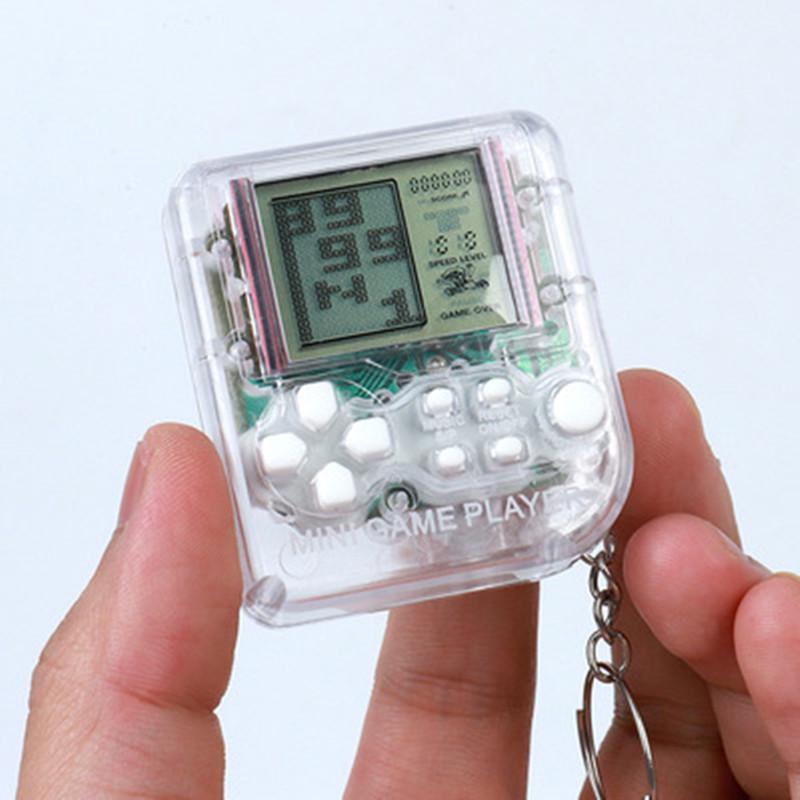 Mini Handheld Tetris Game Console Keychain - Nostalgic Stress Relief Toy & Creative Gift