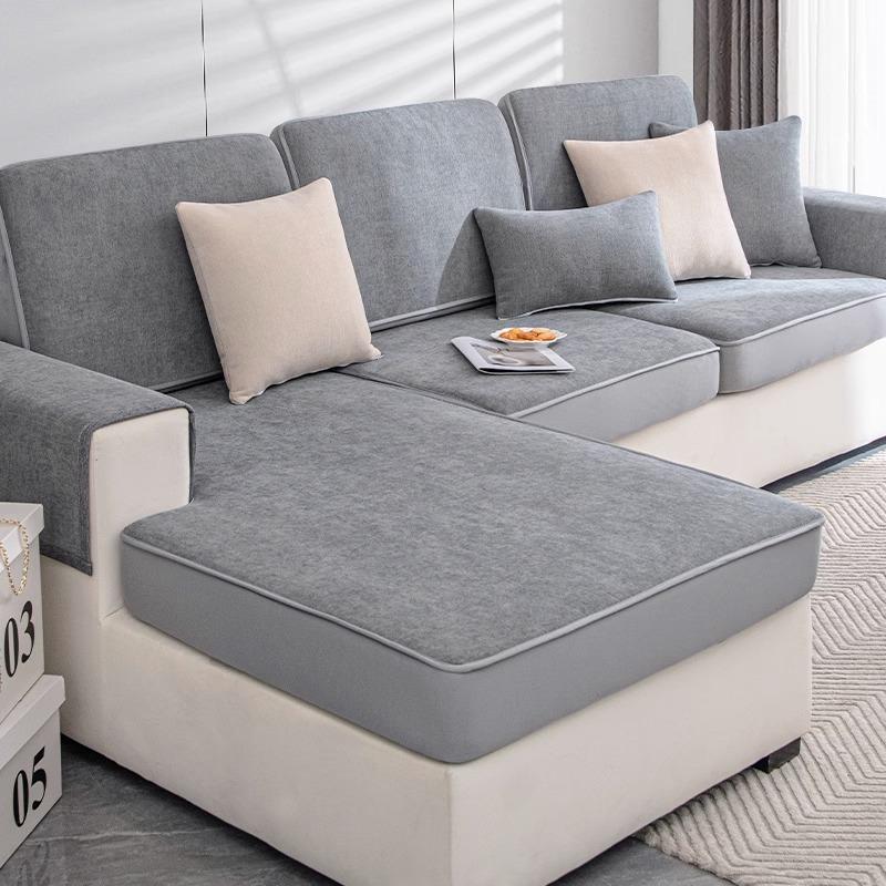 

Чехол для дивана из синели, универсальный универсальный чехол, простая современная нескользящая подушка для дивана, универсальный чехол для четырех сезонов, ткань 60X150