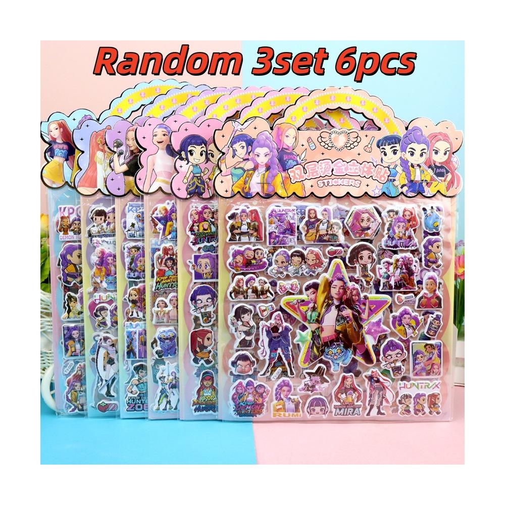 New Demon Hunters Anime Laser Cut Sticker Tiger Rumi Mira Zoey Stickers Office Stationery and School Supplies Decoration