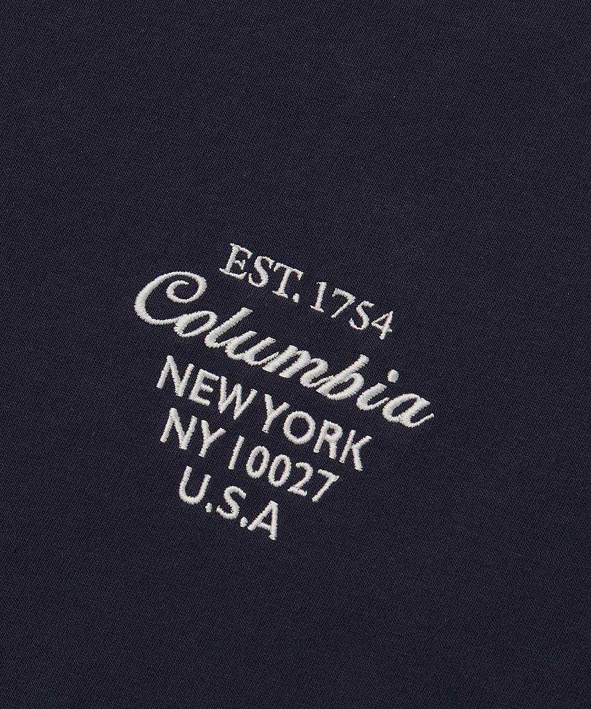 COLUMBIA UNIVERSITY Cu Big Script Women S/S Ringer T-Shirts Crown Navy