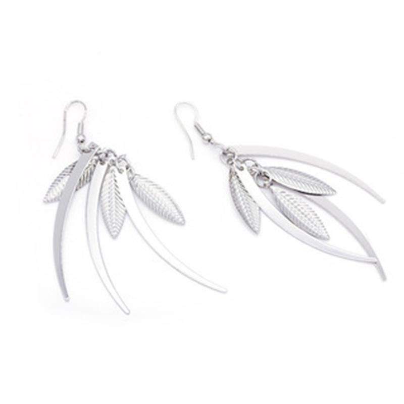 E783 Earrings, Creative Alloy Leaf Earrings, Earrings