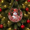 Educatieve Kunstactiviteit Kerst Faux Diamant Kit, Kerstman Sneeuwpop Hangend Ornament DIY Huisdecoratie Projecten Acryl Hanger met Strass Steentjes Knutsel Kit