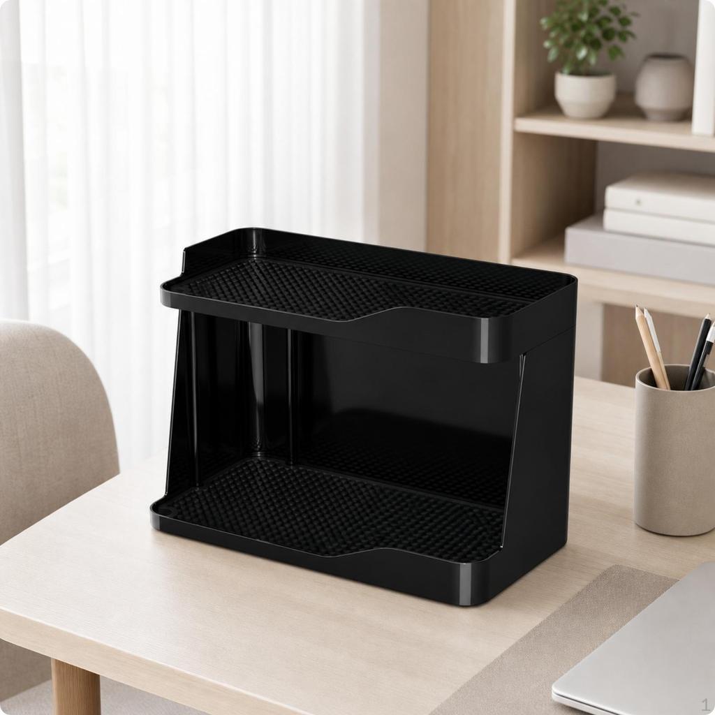 Two-Tier Storage Rack Double-Layer Counter Shelf Organizer Multifunctional