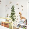 Forest-themed Pine Tree Animal Children's Bedroom Self-adhesive Decorative Stickers