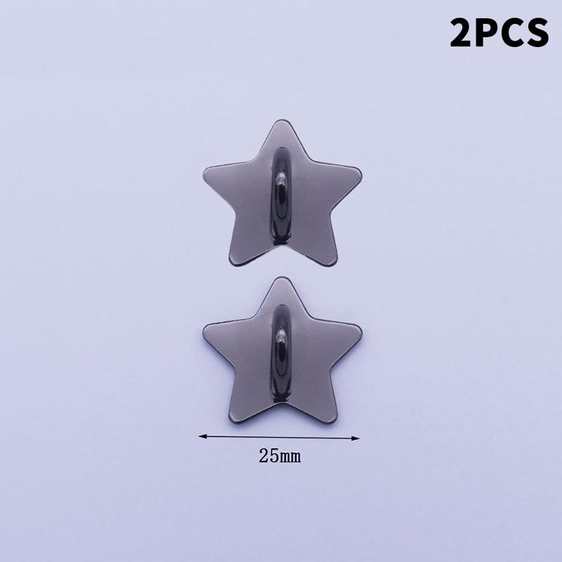New 2/4PCS Adhesive Metal Stars Moon Bow Phone Charm Holder Phone Case Finger Ring Stand Hook Buckle Charm Clasp Accessor String 5