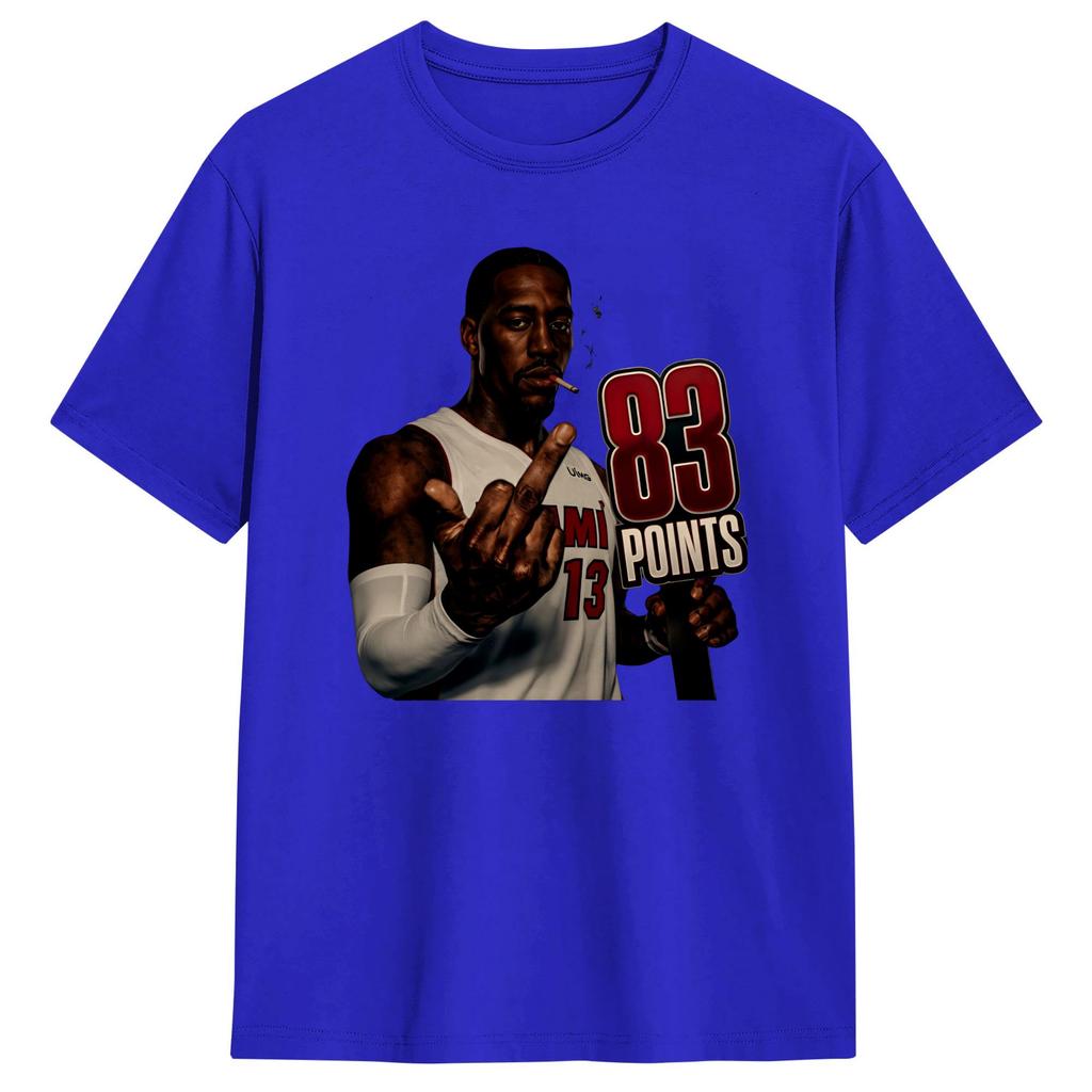Bam Adebayo Poster TShirt Summer 100 Cotton TShirts For Unisex Harajuku Casual Tshirt Short Sleeve Classic Tops