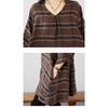 DIMANAF 2026 Summer New Plus Size Women T-Shirts Casual Vintage Print Plaid Blouse Shirts Lady Tops Tees Cotton Oversized