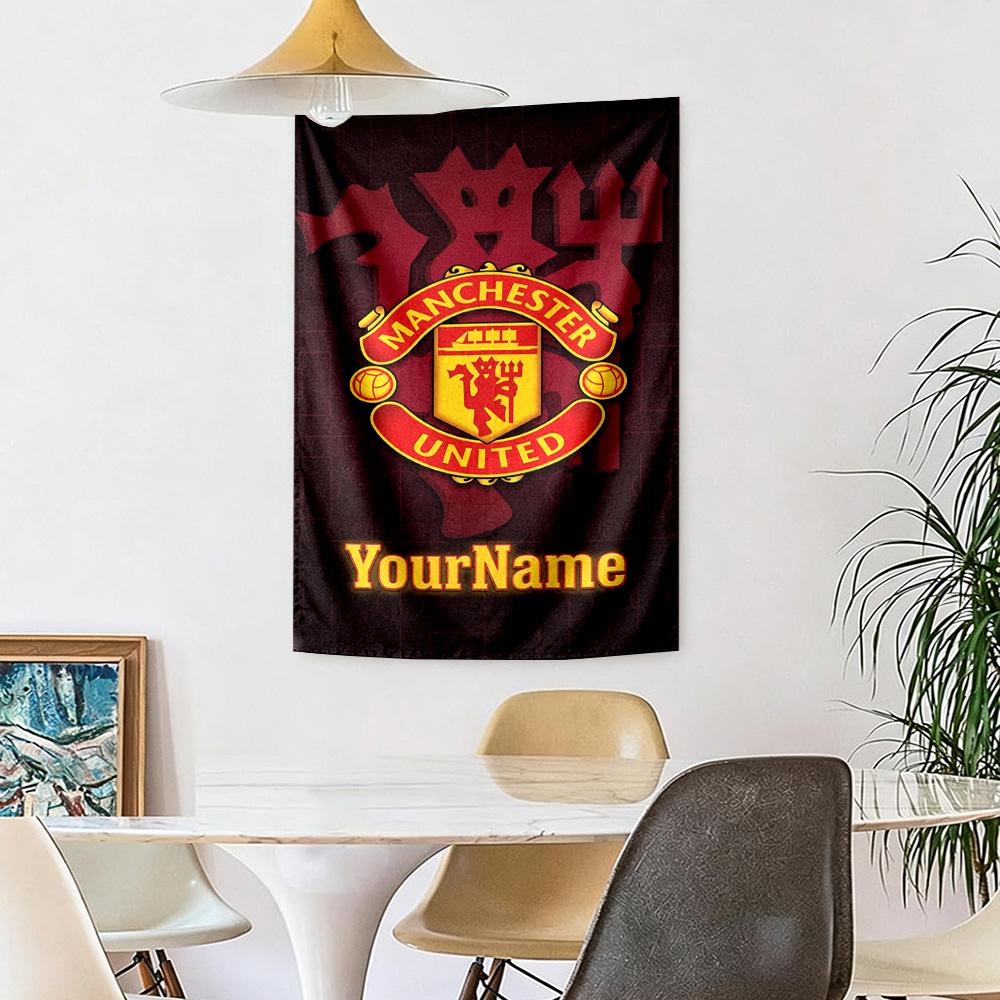 Manchester Custom Your Name Wall Decor Tapestry Art For Pet Memorial Birthdaywedding Party Backdrop Family Gift
