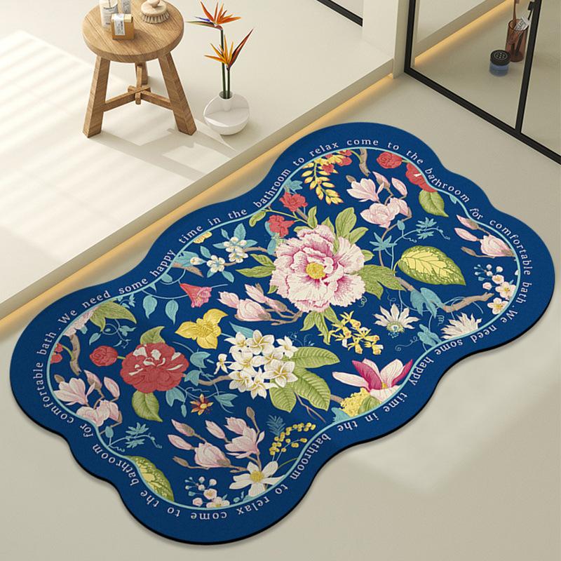 Bathroom Floor Mat Diatom Mud Water Absorption Soft Cushion Bathroom Toilet Door Absorbing Anti-slip Foot Mat Toilet Carpet