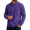 Top casual da uomo a tinta unita, vestibilità larga, con tasche
