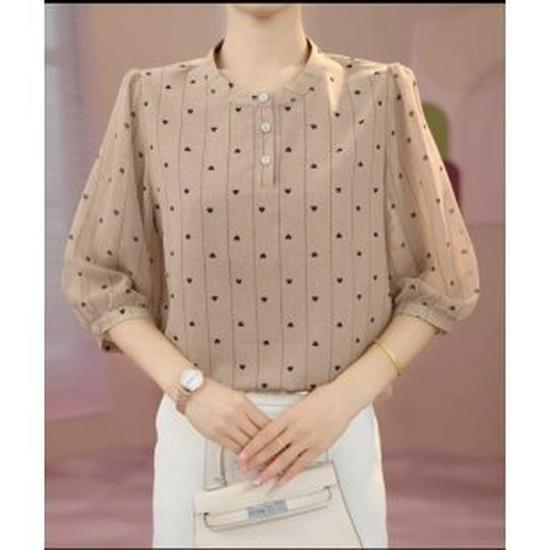 Chic Mid-Aged Women s T-Shirt Top: Spring & Autumn Temperament-Enhancing, Age-Reducing Style for Mothers. 2XL