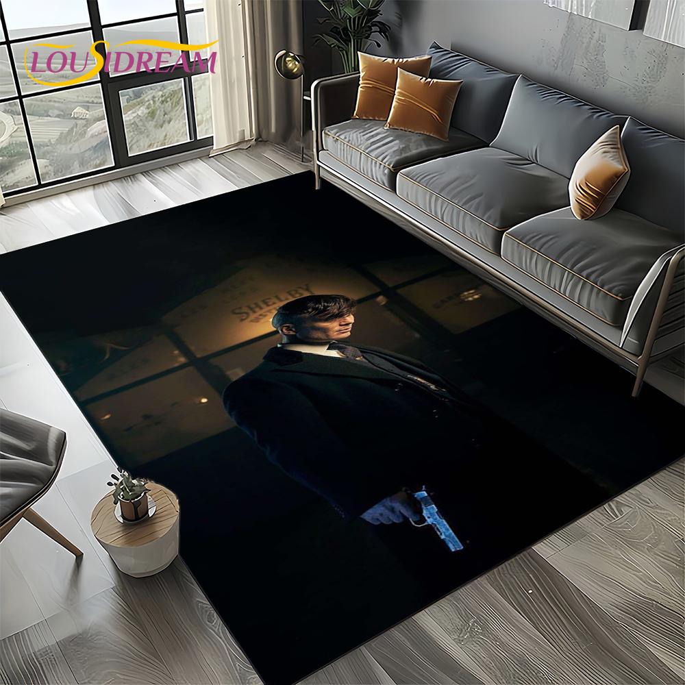 Nuovo Tappeto Tommy Shelby P-Peaky B-Blinders per Camera da Letto Soggiorno Casa Decorazione Divano, Decorazione Tappetino Gioco per Bambini Regalo