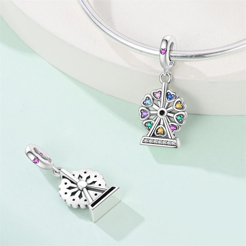 Copper Colorful Entertainment Theme Series Pendant 3Mm Original Bracelet Necklace Women'S Luxury Exquisite Diy Jewelry Gift