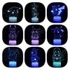 Pikachu Led Night Light 3d Illusion Lamp Bedside Kids Gifts Bedroom