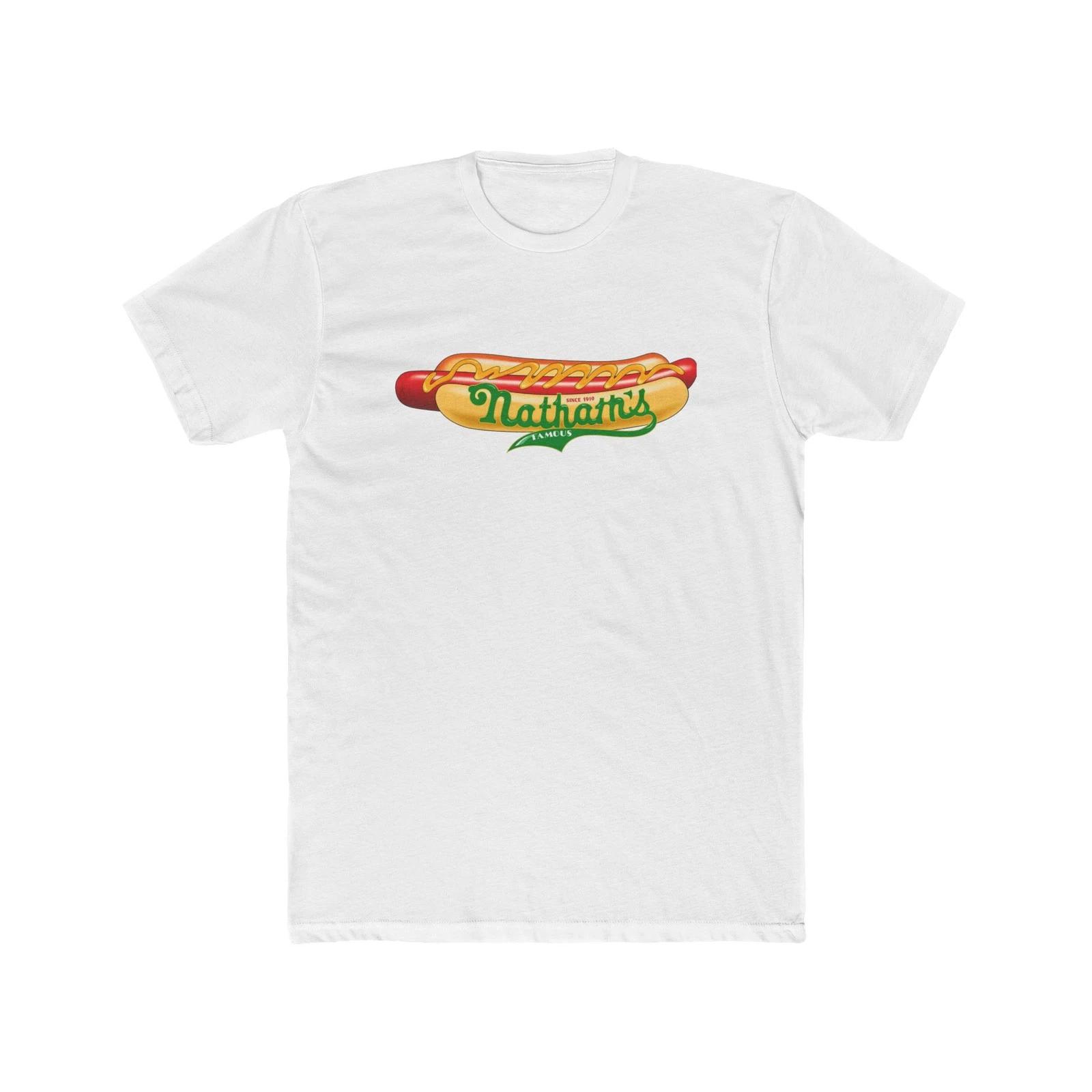 Nathan s Famous Hot Dogs NYC Fast food Truck Men s Cotton Crew Tee L