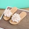 New big flower summer slippers schoolgirls wear wear wear-resistant women's flat sandals home cute beach shoes