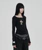 ILLIO Black My One Scoop Neck Longsleeve