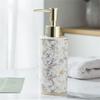 300ml Marble Ceramic Lotion Dispenser Refillable Soap Pump Bottle Empty Bottle Upgrades for Hand Sanitizer and Shampoo