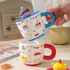 Cute Cartoon Ceramic Cup Birthday Gift Mug Boy Girl Couple Water Cup Coffee Cup Souvenir Gift Cup