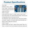 USB A to Type C/Type C to Type C Cable Checker 24-Pin Full Cable Detection Module Type C Fast Charging Wire Detection Tester