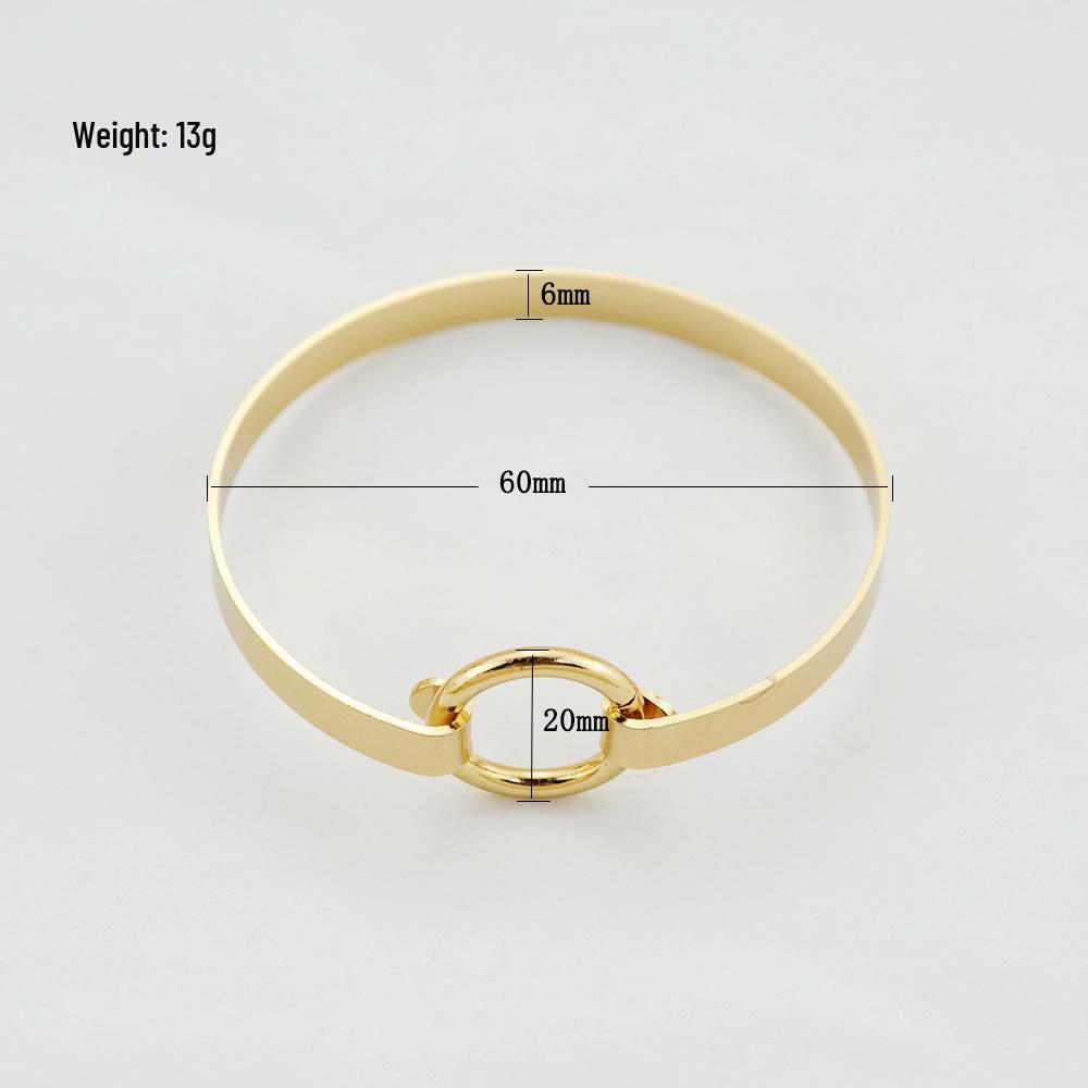 European Pure Copper Circle Bracelet: Simple, Fashionable, Personalized Wristband Jewelry