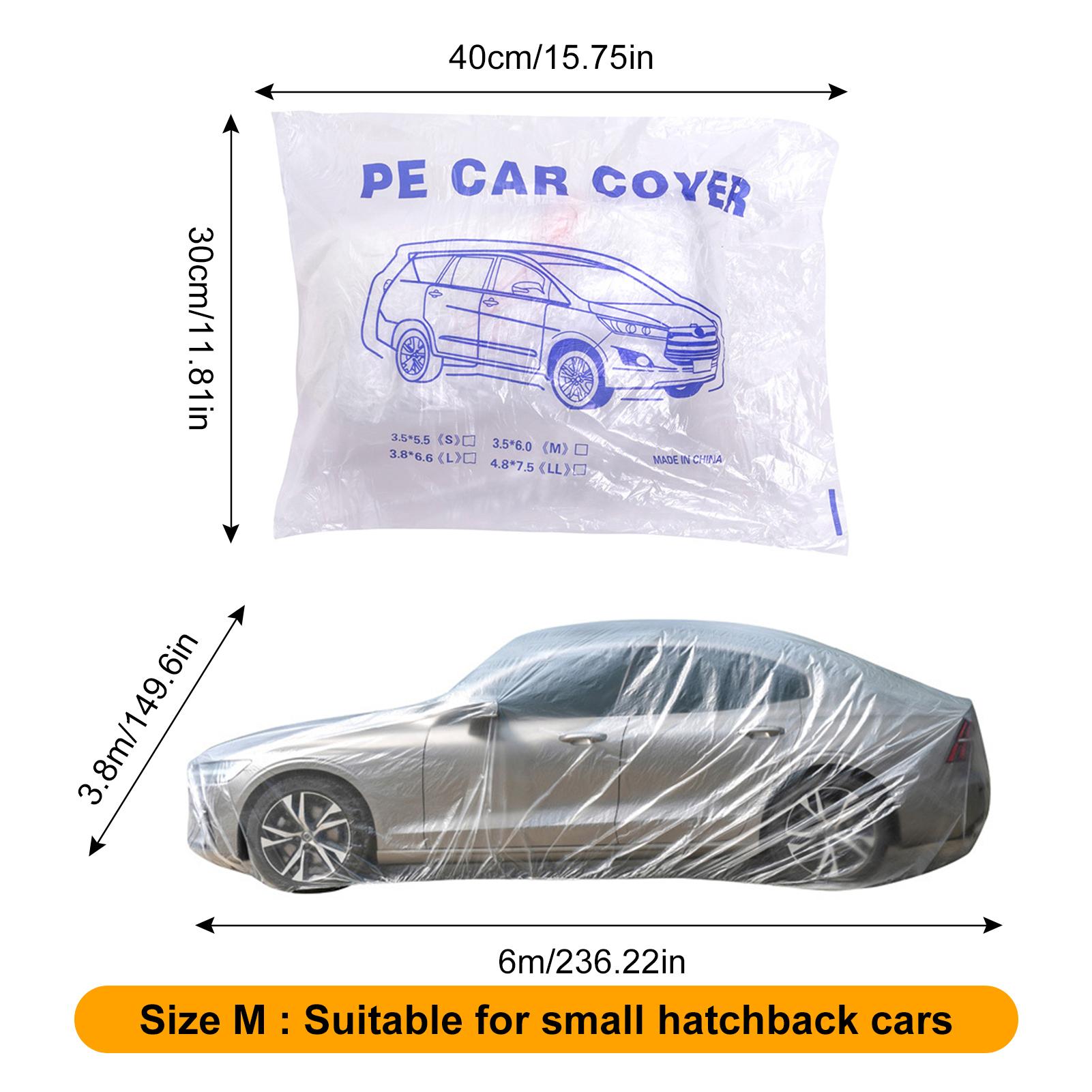 

Disposable Universal PE Car Cover Waterproof Dustproof Thick Transposable Auto Protector for Vehicle Outdoor Protection