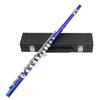 Western Concert Flute Cupronickel Nicke Plated 16 Holes C Key Woodwind Instrument with Cleaning