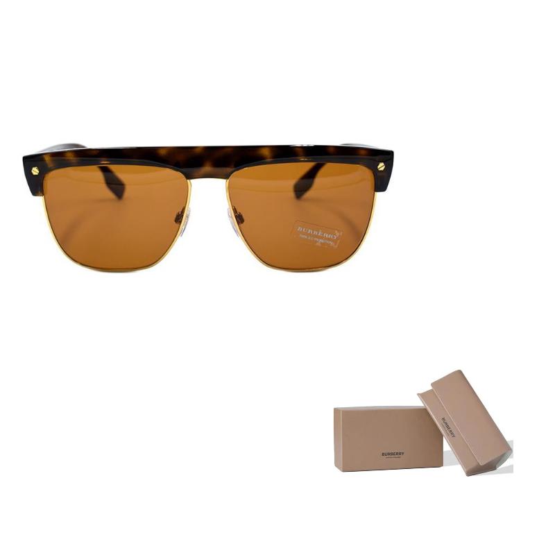 Burberry B.. Logo Mode Sonnenbrille 4325 Herren Sonnenbrille Schildpatt Gold B4325-3002/73-59