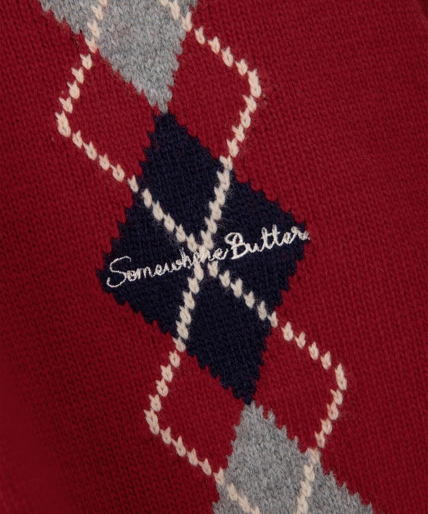 Sseomweeobeoteo Noelle Argyle Knit - Red