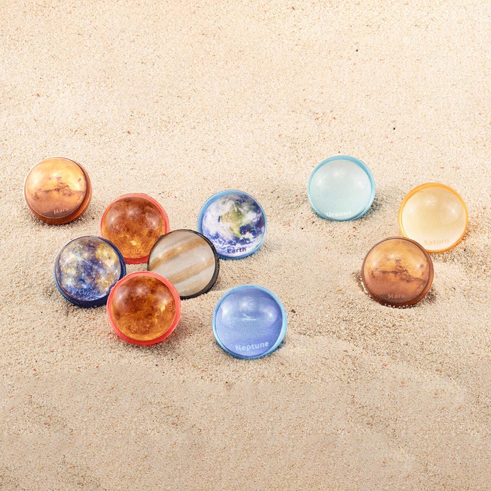 12Pcs 30mm Bouncy Balls Solar System Planet Rubber Bouncing Ball Anti Stress Toys for Kids Birthday Party Favors Gift