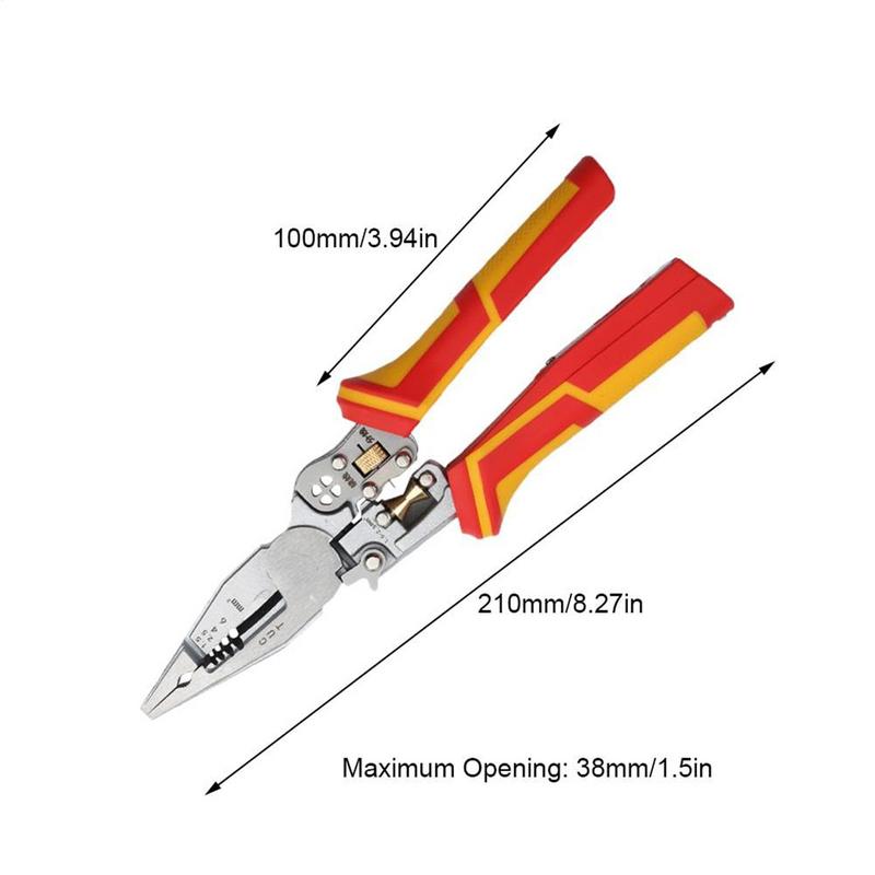 Stripper Wire Tool Multifunctional Wire Crimping Cutter With Electricity Measurement Wire Scissors For Stripping Winding