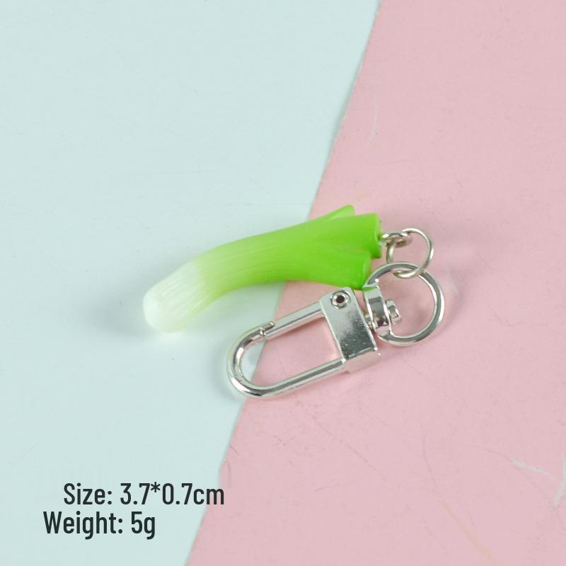 Vegetable Keychain Set: Chili, Broccoli, Garlic Food Pendants - Unique Bag Accessories