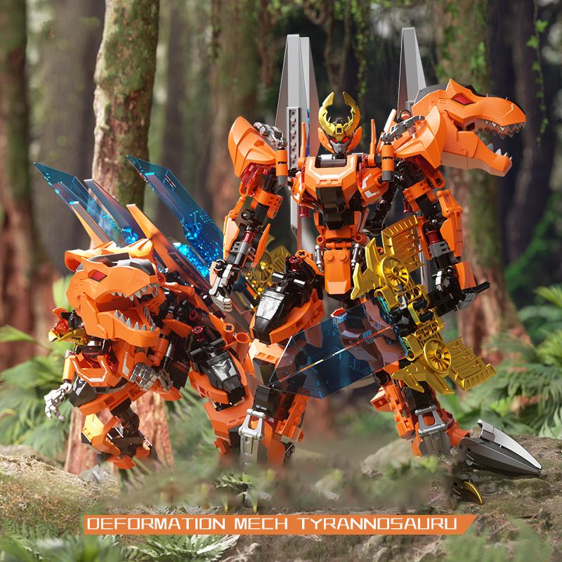 F5-A0009 Mecha Series 2-In-1 No Need To Disassemble Mecha Morphing Mecha Boys And Children Birthday Building Blocks