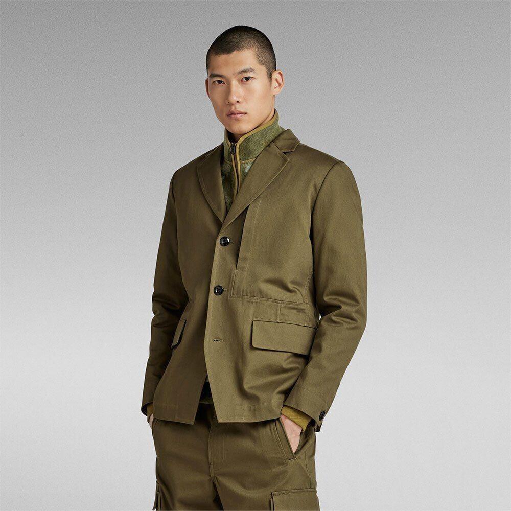 Mid-season Jacket G-Star Chore Btn Casual Blazer Dark Olive D23527-C900-C744