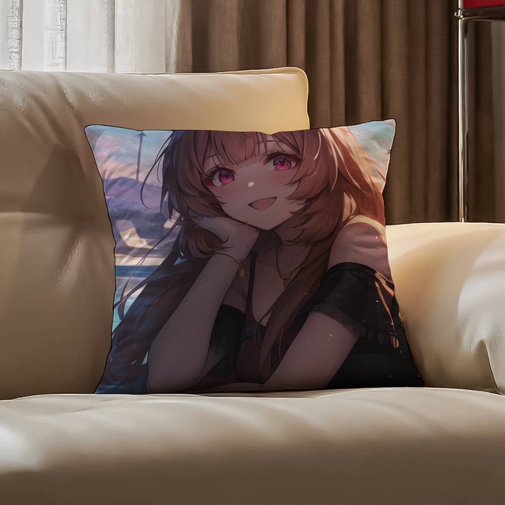 Raphtaria Pillow Case Anti-dustmite Pillowcase Invisible zipper silky short plush Sofa cushion cover