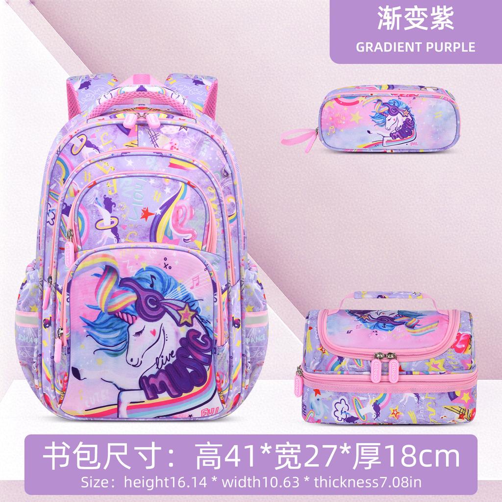 Children School Bags for Boys Girls Kids Schoolbag Primary Book Bag School Backpack Set 3Pcs with Lunch Bag Mochila