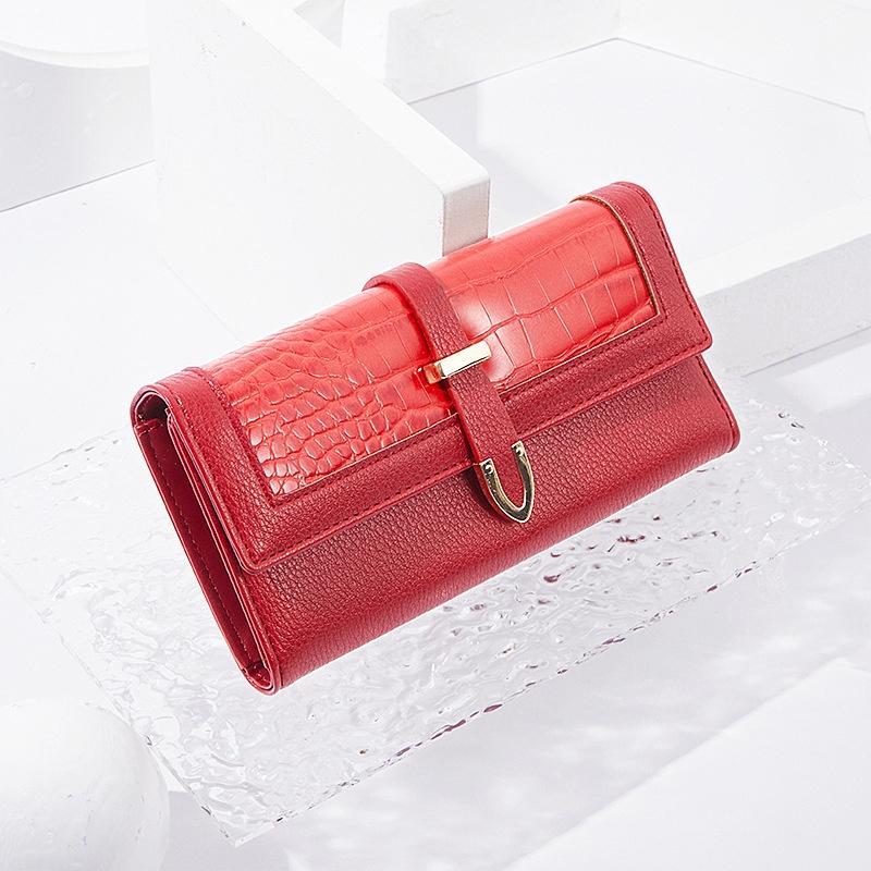 IELGY Женский однотонный кошелек All Match Simple Style коричневый — фото 8