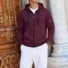 Men's Hooded Zip-Up Jacket Casual Athletic for Fall and Winter