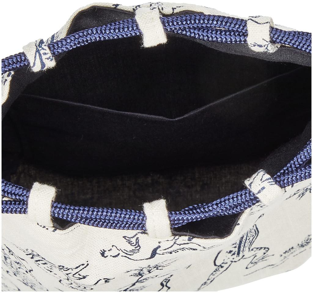 Maruzen Drawstring Shingen 20 X 28 X Featuring Japanese-made Bag, Style, 1.5 Cm, Choju-giga (animal Caricatures), White.