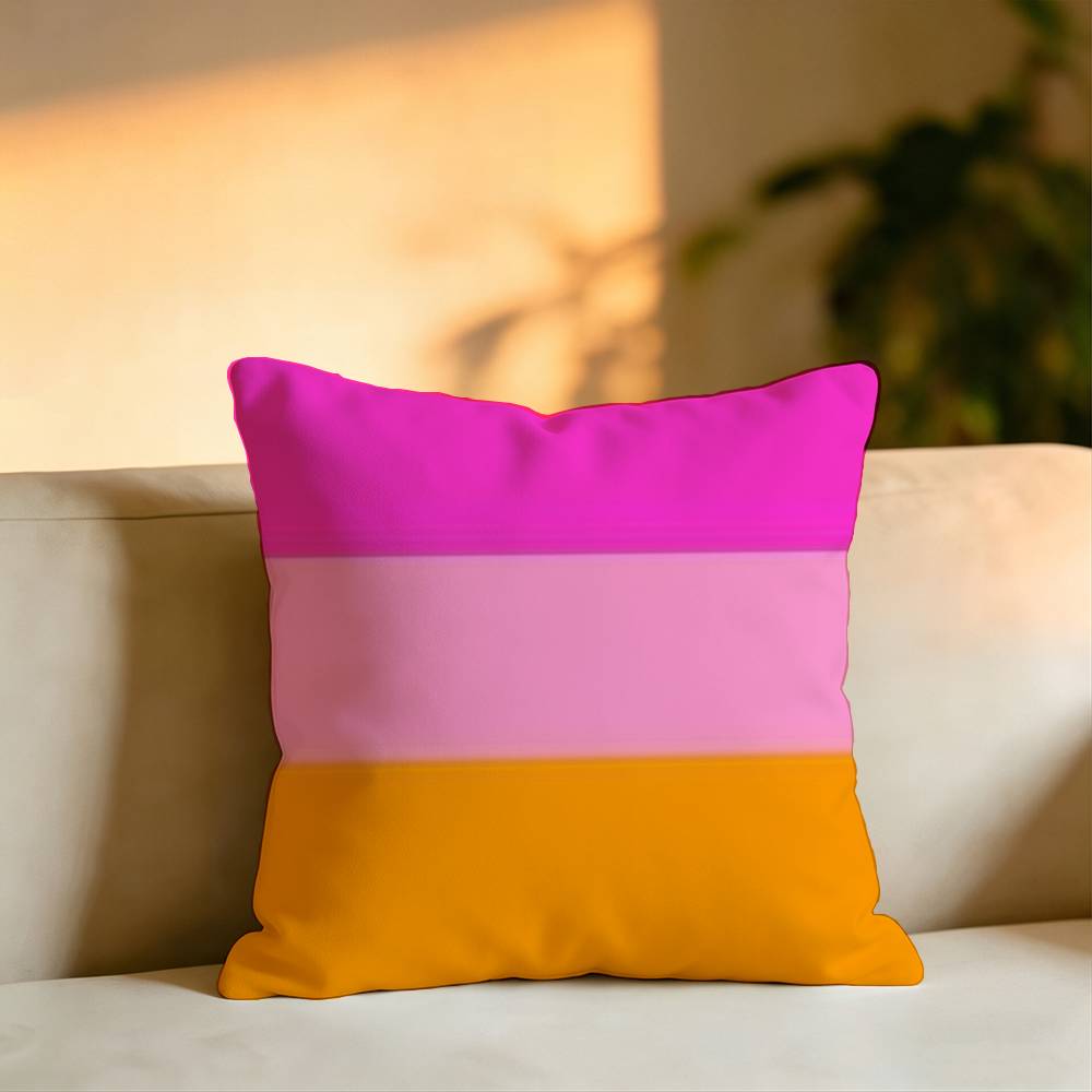 LGBT Rainbow Flag Pillow Case Square DoubleSided Sofa Cushion Cover Bedroom Bedside Pillow