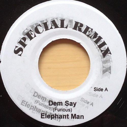 

7inch Record ELEPHANT MAN Dem Say NONE Special Remix Jamaica Reggae Ska Dub Used