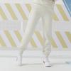 Puma Solid Color High Waist Knitted Sports Pants Women Bottoms White 682160-87