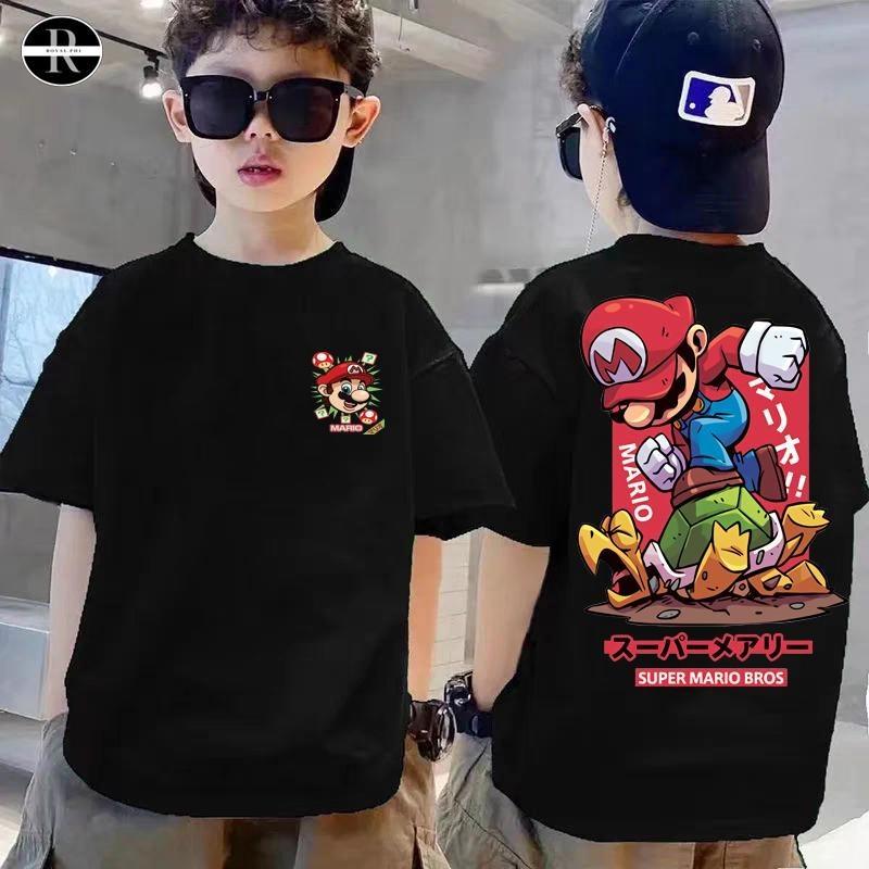 Cartoon Mario Boy T-shirt Children's T-shirt Printed