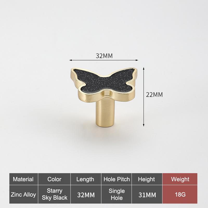 1pc Handles Drawer Cabinet Furniture Kitchen Handles For Cabinet Knob Door Drawer Furniture Knob Butterfly Shape Handle