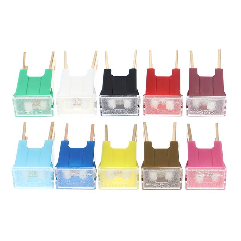 5Pcs Car Square External Plug-In Long Foot Fuses 20-120A Square Car Fuse Box Waterproof Sockets