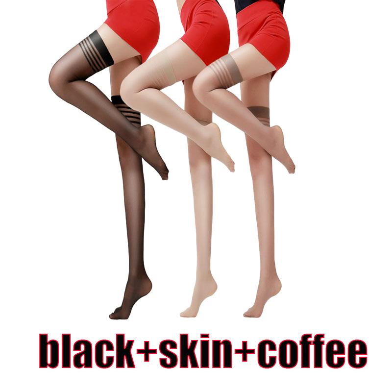 

3Pairs Ultra Thin Thigh High Women Socks Sexy Breathable Striped Over The Knee Stock High Quality Women s Stockings & Hosiery EU 34-39