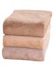 TEIJIN Bath Towel Soft Microfiber Thick Fluffy Towel 65 X 130cm Earth Set "Super Towel" 3-Pack