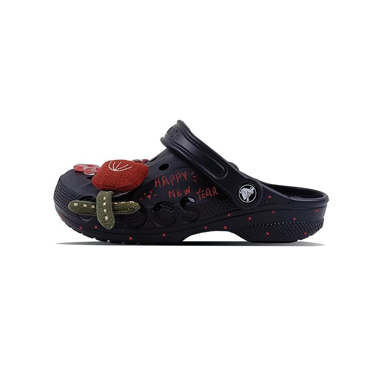 

Crocs Baya Classic Clog EVA Cute Dog Rose Slippers Beya Beach Hand-painted Sweet and Cute Clogs Unisex Black 36-37 чёрный