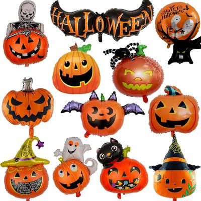 Charming Club Halloween Decorations Balloons Large Size Aluminum 12 Pieces Wall Ornaments Decor Atmosphere Maker Party Cultural Festival Event Extra