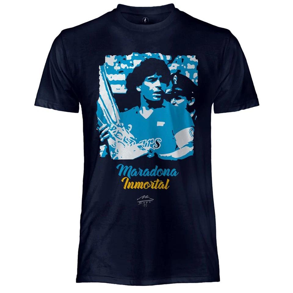 Diego Armando Maradona M10 Navy Blue T-Shirt Jersey T-Shirt- XL